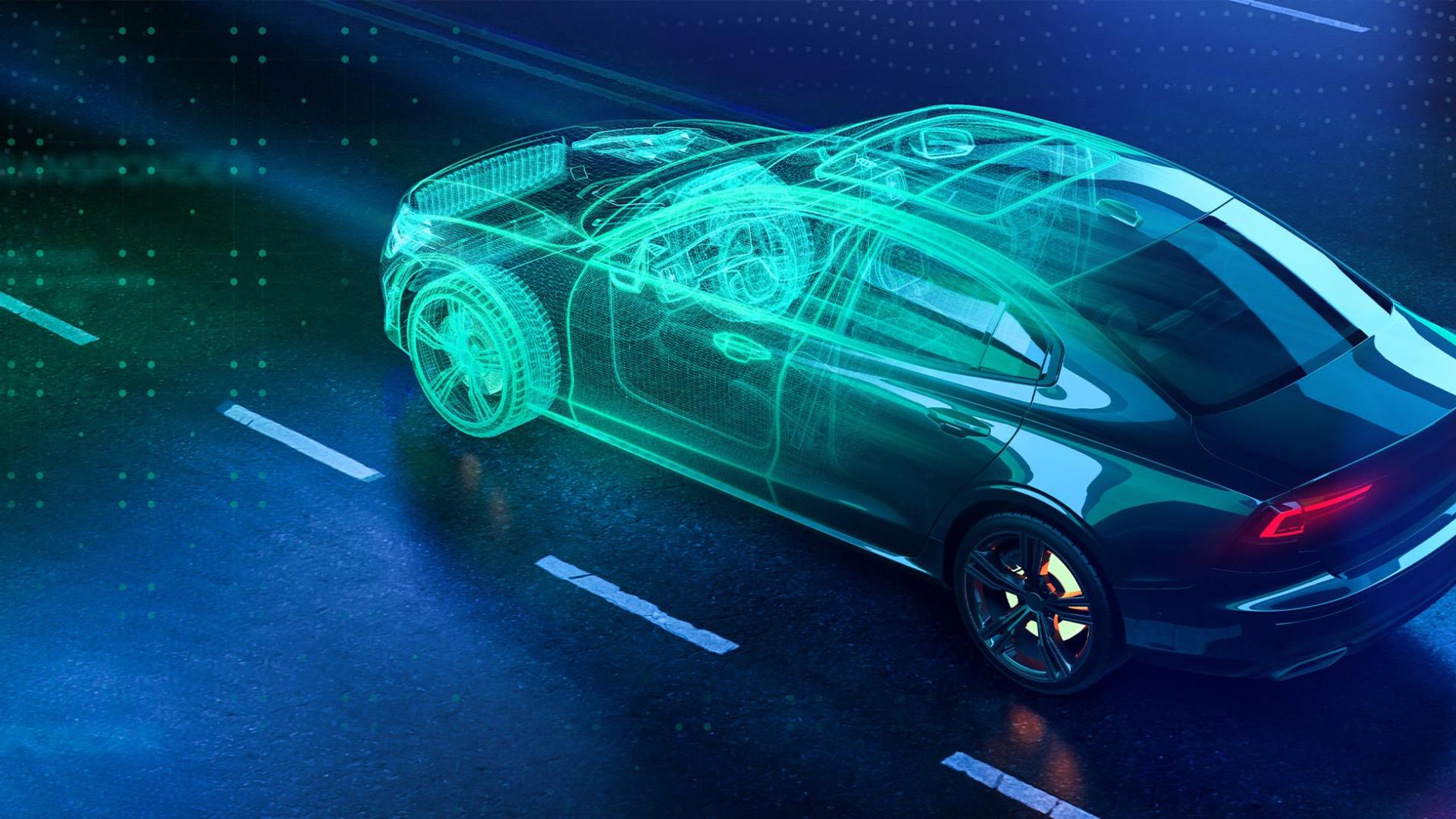 The car in the picture symbolises the steel bar that is supplied to the automotive industry