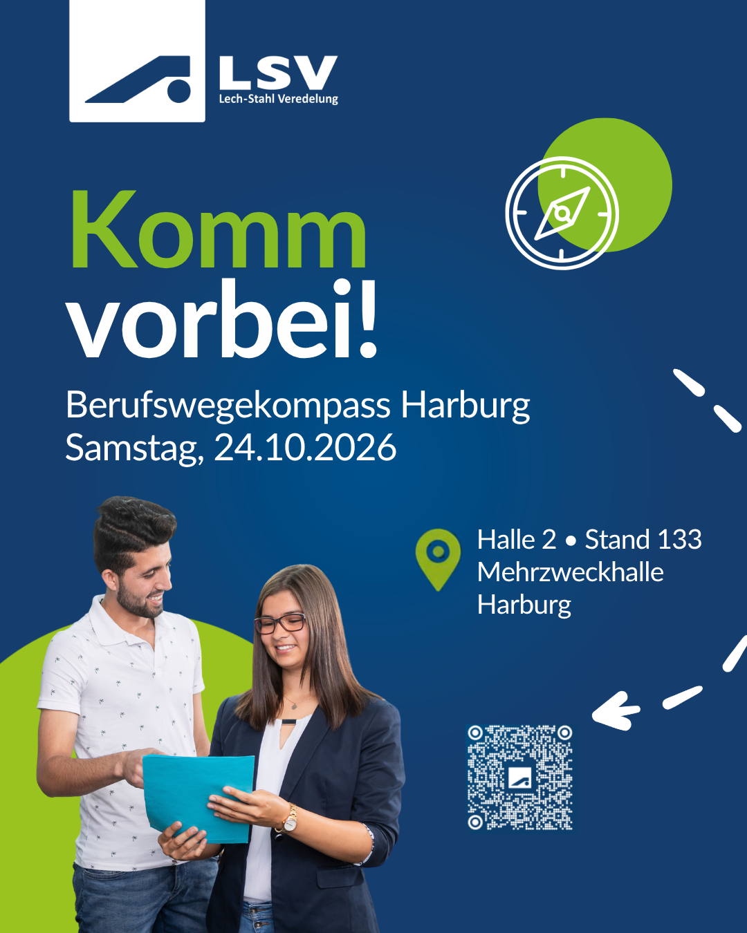 Informieren über Ausbildungsberufe bei der LSV auf dem Berufswegekompass Harburg 2026